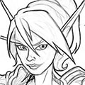 Sketch Blood Elf Priest Portrait.png
