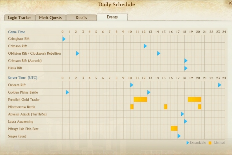 Event Schedule ArcheAge Wiki
