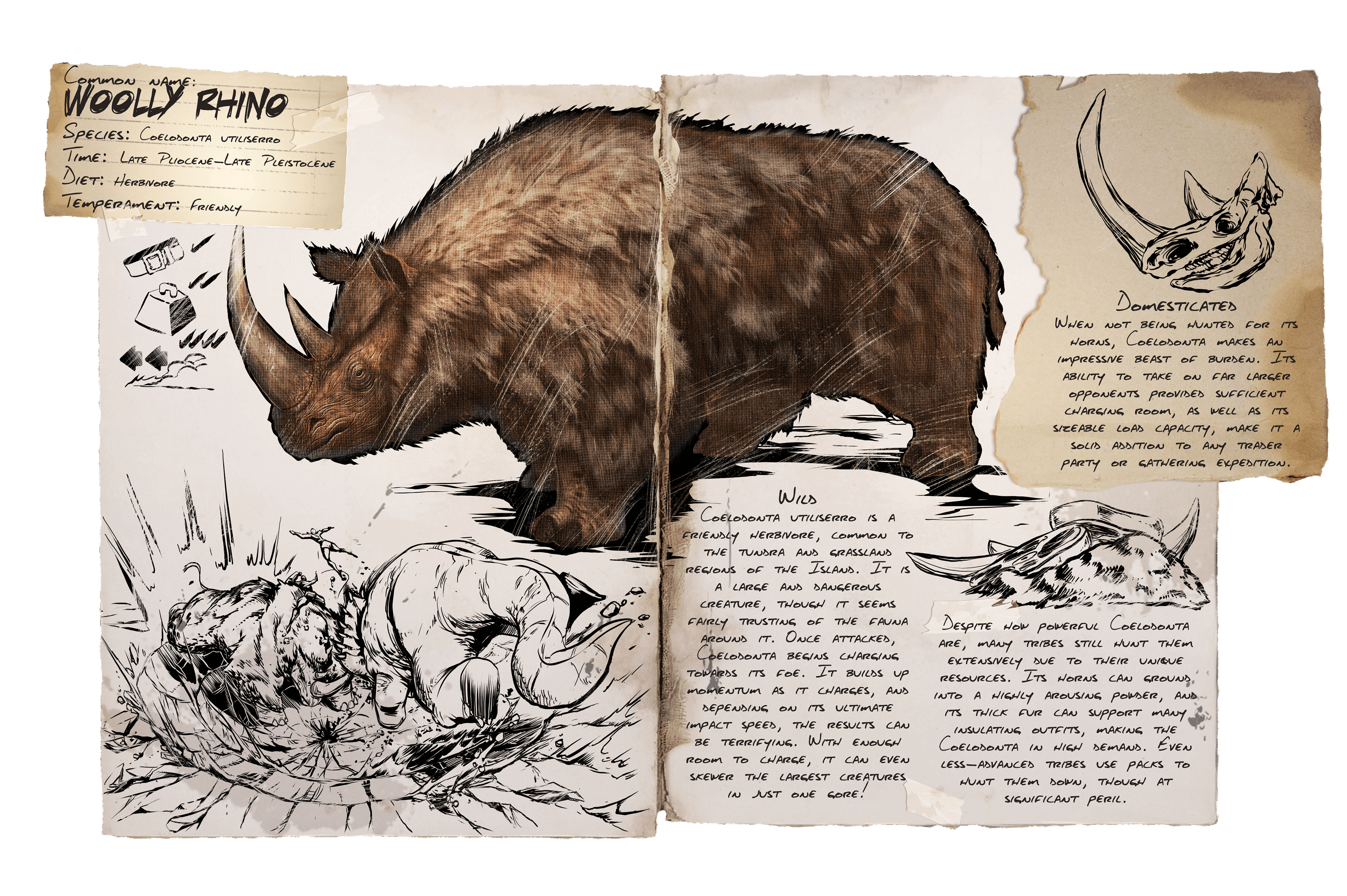 File:Dossier Woolly Rhino.png - Official ARK: Survival Evolved Wiki