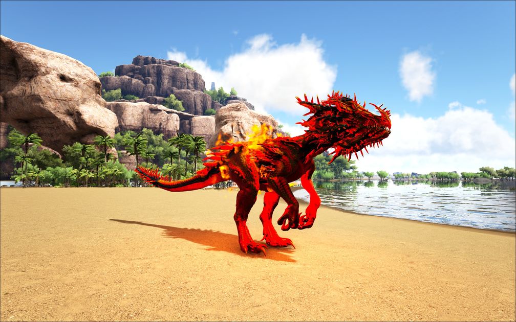 Elemental Fire Velonasaur Official ARK Survival Evolved Wiki