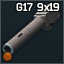 Barrel with compensator for Glock 17 9x19