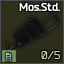 Szabványos 4 töltényes tár a Mosin puskához