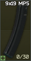 Szabványos MP5 30 töltényes 9x19-es tár