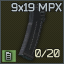 Standard MPX 20-round 9x19 magazine