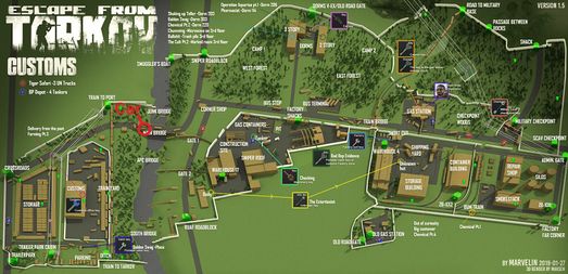 Escape From Tarkov Map Escape From Tarkov Map