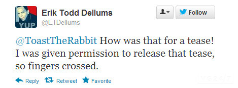 How was that for a tease! I was given a permission to release this tease, so fingers crossed.