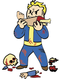 Fallout каннибал. Vault boy каннибал.