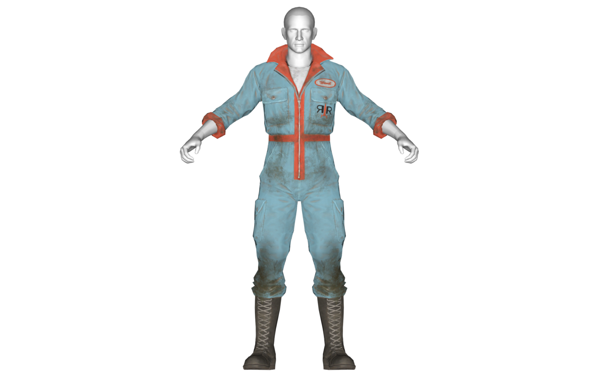 red mechanic jumpsuit