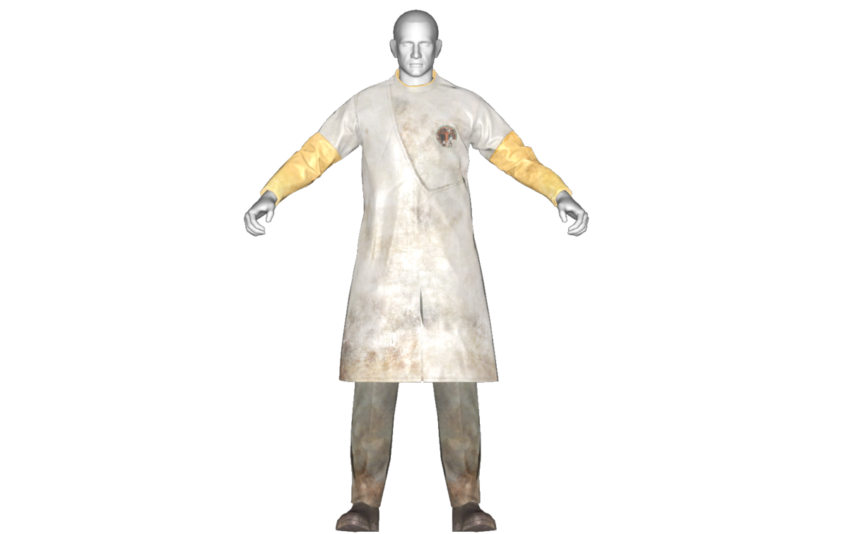 Dirty yellow Institute lab coat The Vault Fallout Wiki Everything