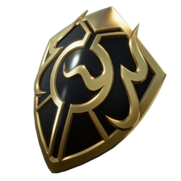 description emblazoned shield - black and gold shield fortnite