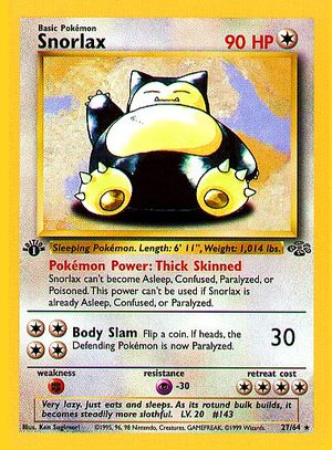 snorlax card trading game pokmon seen wikia gamepedia