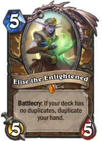 Kết quả hình ảnh cho elise the enlightened hearthstone