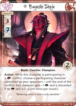 bayushi shoju legend of the five rings wiki cards index