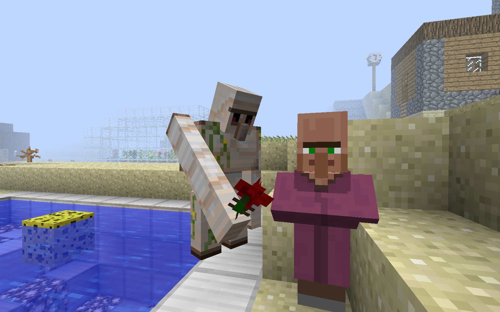FileIronGolemRose.png Official Minecraft Wiki