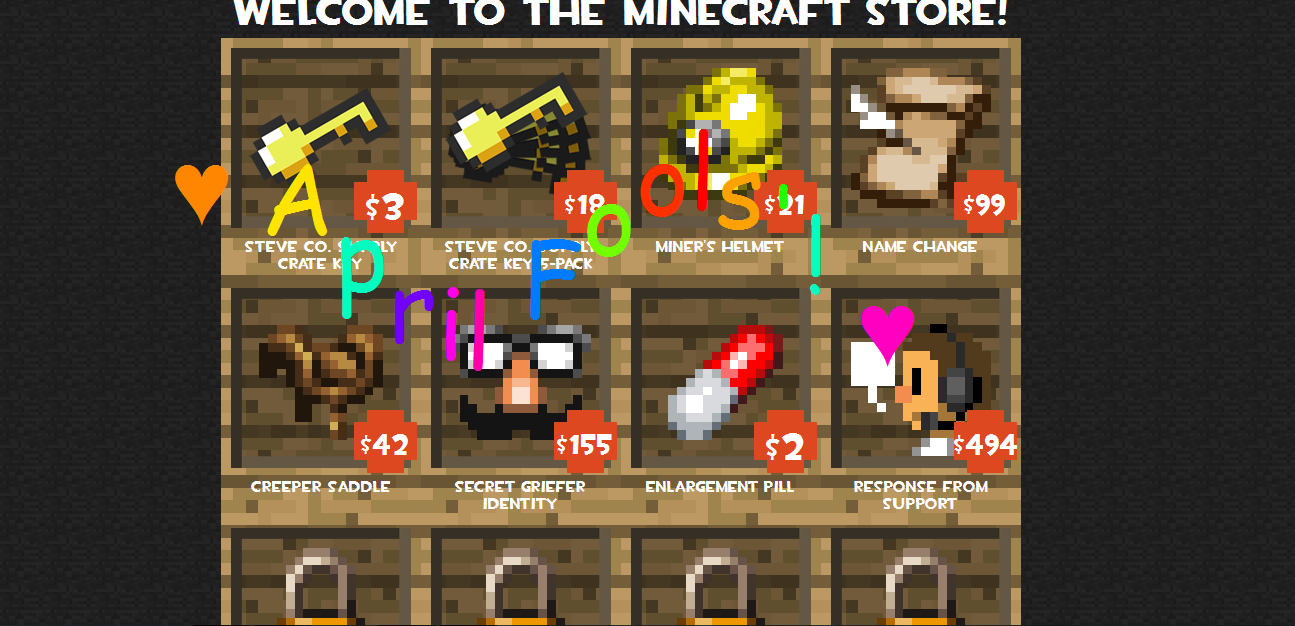 File:April Fools.png – Official Minecraft Wiki