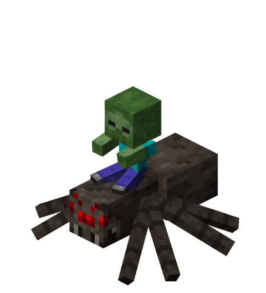 文件Baby Zombie Riding Spider.png Minecraft Wiki