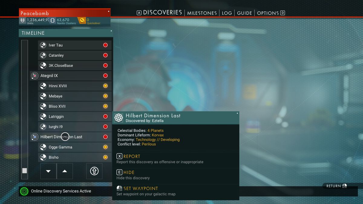 Hilbert Dimension Last No Man's Sky Wiki