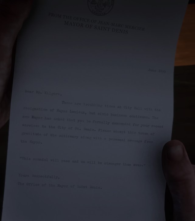 Letter From The Mayor's Office Red Dead Redemption 2 Wiki
