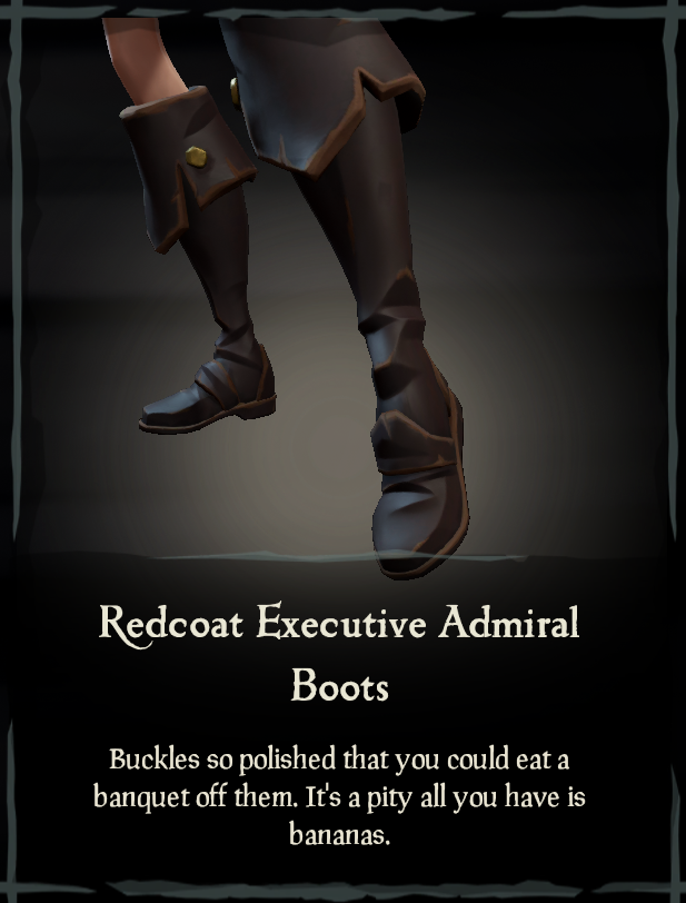 Redcoat Executive Admiral Boots Sea of Thieves Wiki