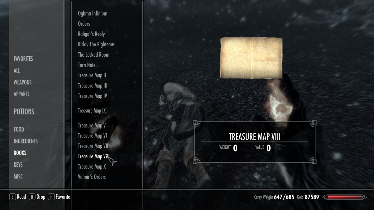 Inventar Skyrim Wiki