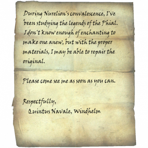 Letter from Quintus Navale Skyrim Wiki