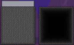 Gemspark Walls The Official Terraria Wiki Glowing Effect On Foreground Blocks Mud Top And Brick Bottom Both With Diamond Gemspark Walls Behind Them Left Vs No Right