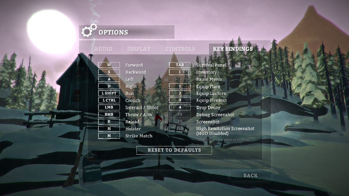 Controls Official The Long Dark Wiki
