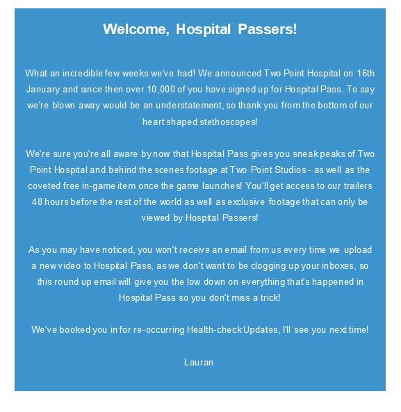 Hospital Pass Healthcheck Update 1 Two Point Hospital Wiki